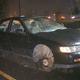 The Accord abandoned in a parking lot after having a blowout (the spare had a hole in it).